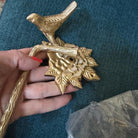 Brass Bird Roll Holder - Brushed/Satin Finish - Stylentdecor