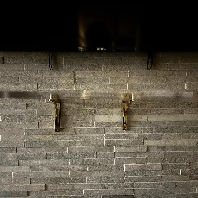 Minimalist Shelf Bracket - Unlacquered Brass Polished - Stylentdecor