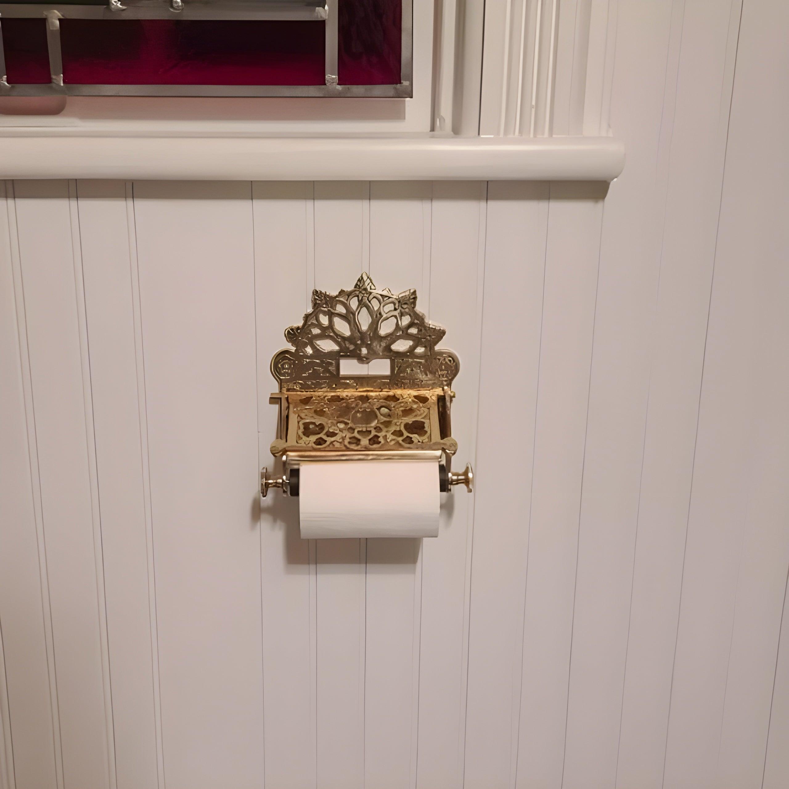 Brass Victorian Roll Holder - Stylentdecor
