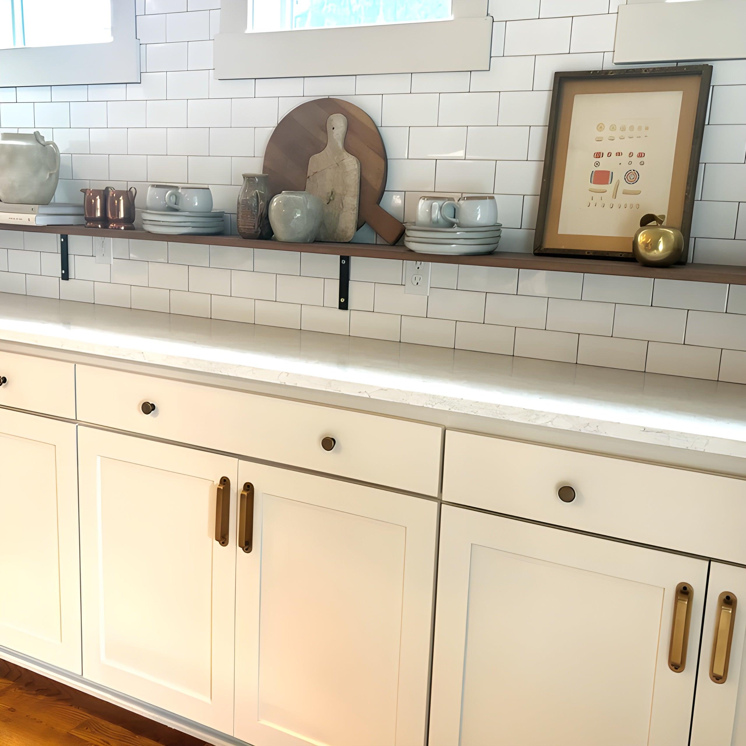 Brass Antique Round Drawer Pulls with Backplate - Stylentdecor