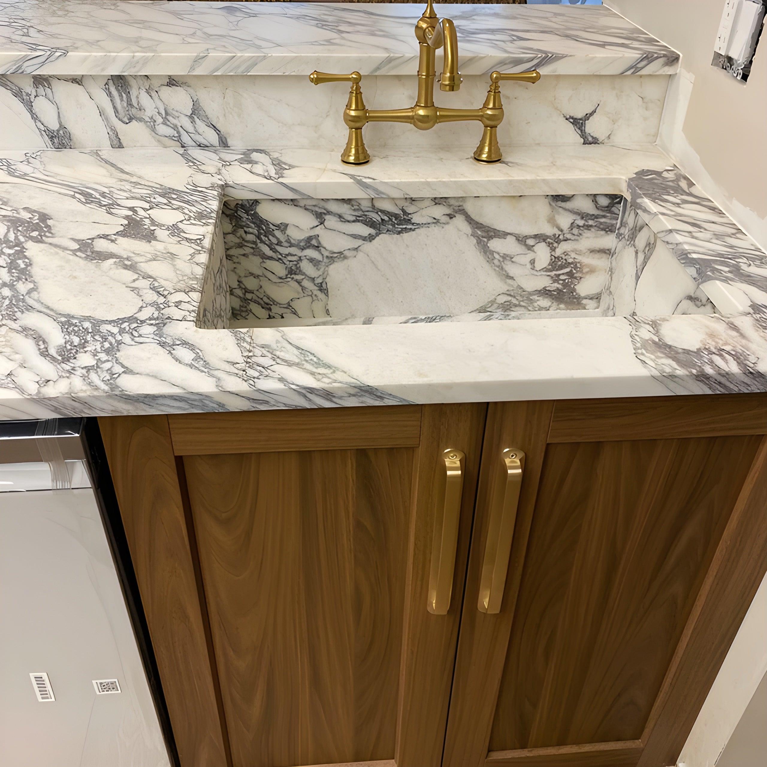 Unlacquered Brass Brushed Round Drawer Pulls with Backplate - Stylentdecor