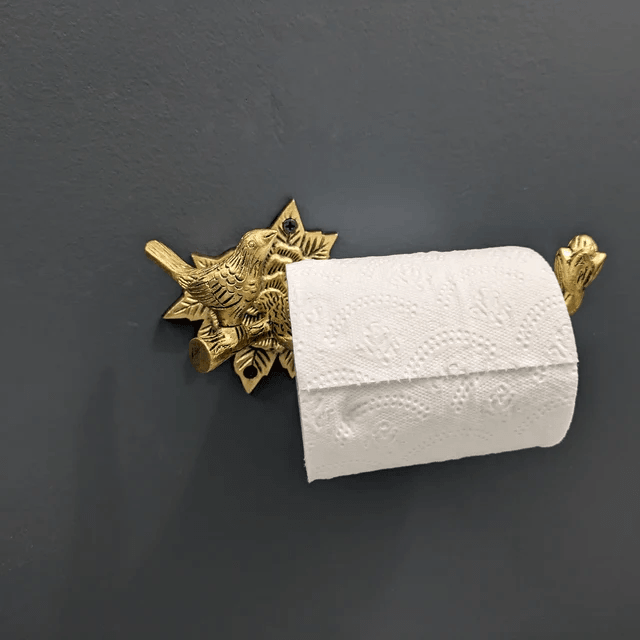 Brass Bird Bathroom Set - Antique Brass - Stylentdecor