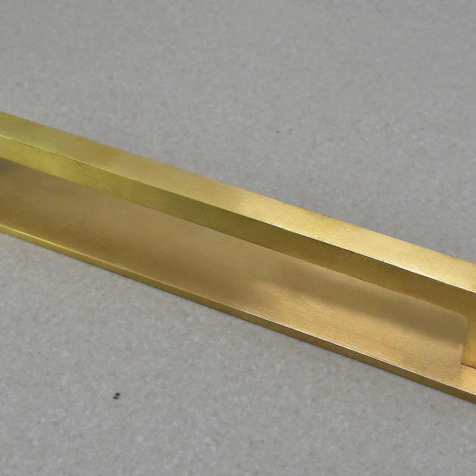 Unlacquered Brass Brushed Rectangle Drawer Pulls with Backplate - Stylentdecor