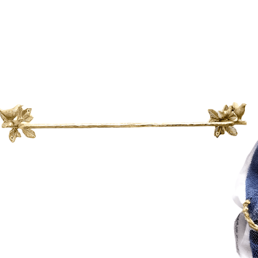 Brass Bird Towel Rack - Brushed/Satin Finish - Stylentdecor