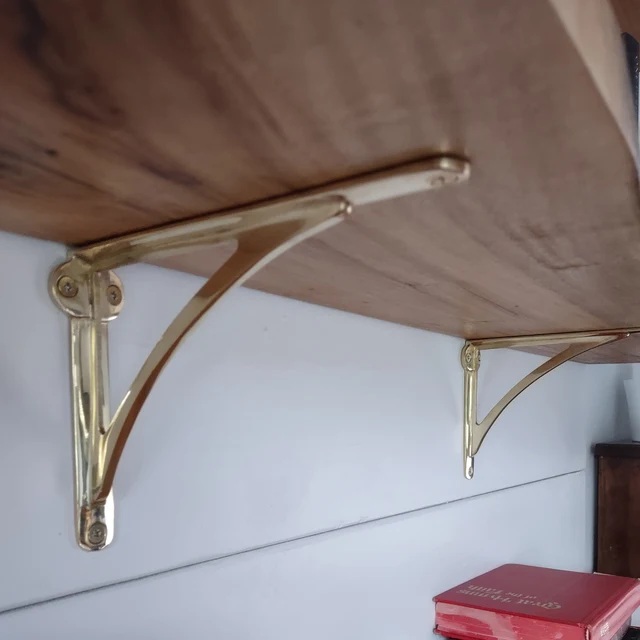 Arched Shelf Bracket - BRASS BRUSHED/SATIN