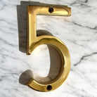 4 inch Brass House Number - 5