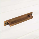 Brass Antique Cabinet Pull with Rectangle Backplate