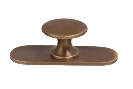Antique Brass Drawer Knob with Round Backplate - Stylentdecor