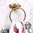 Brass Brushed Bird Towel Ring