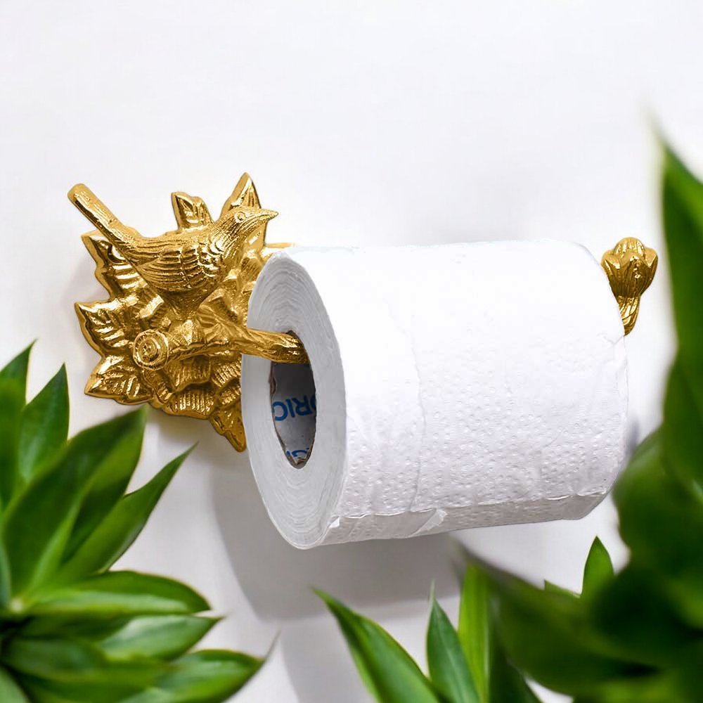 Brass Bird Bathroom Set