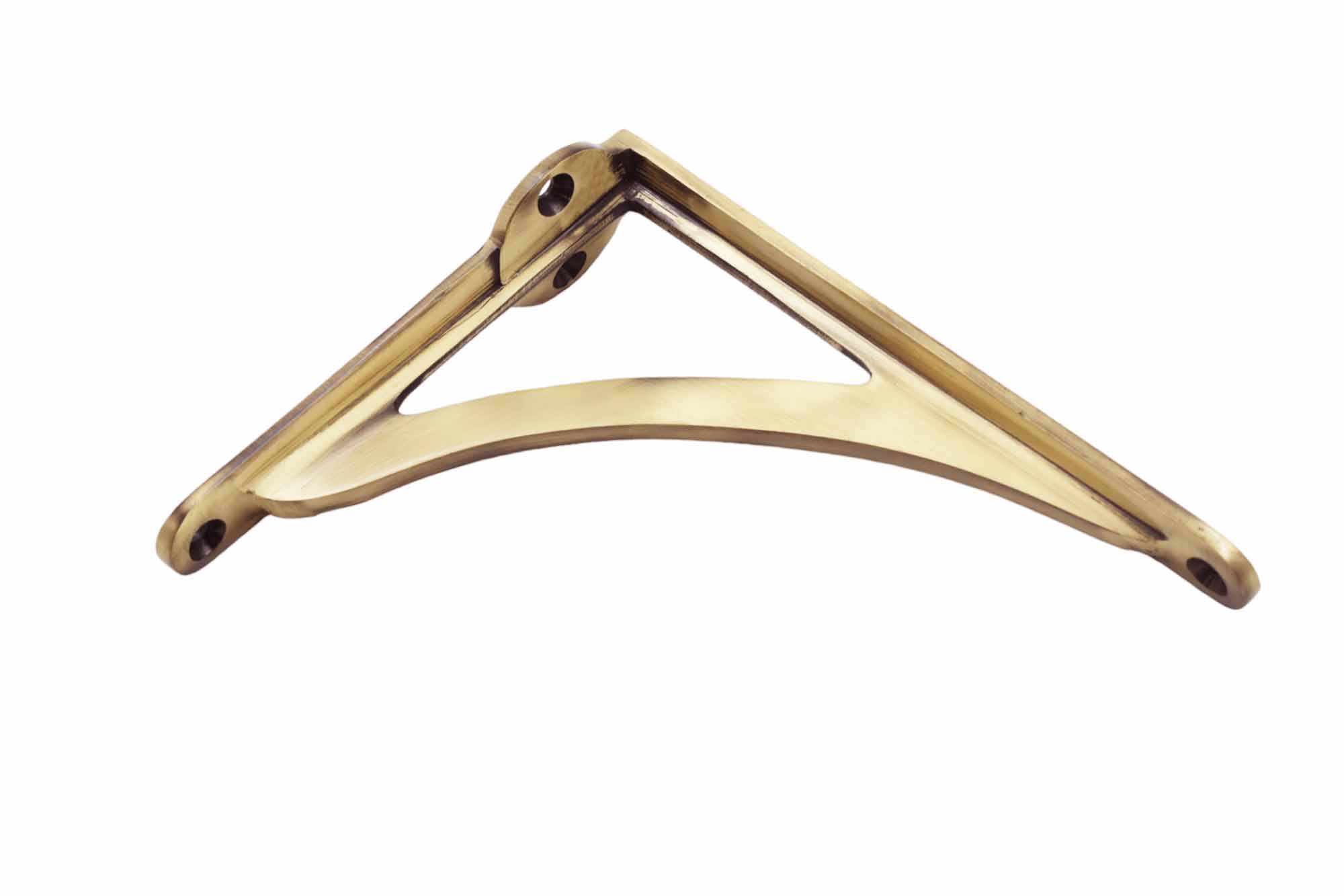 Arched Shelf Bracket - Brass Antique