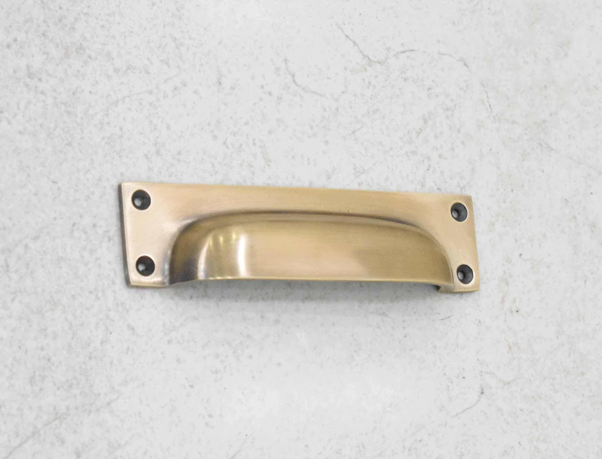 6" Rectangle Bin Pulls - Antique Brass - Stylentdecor