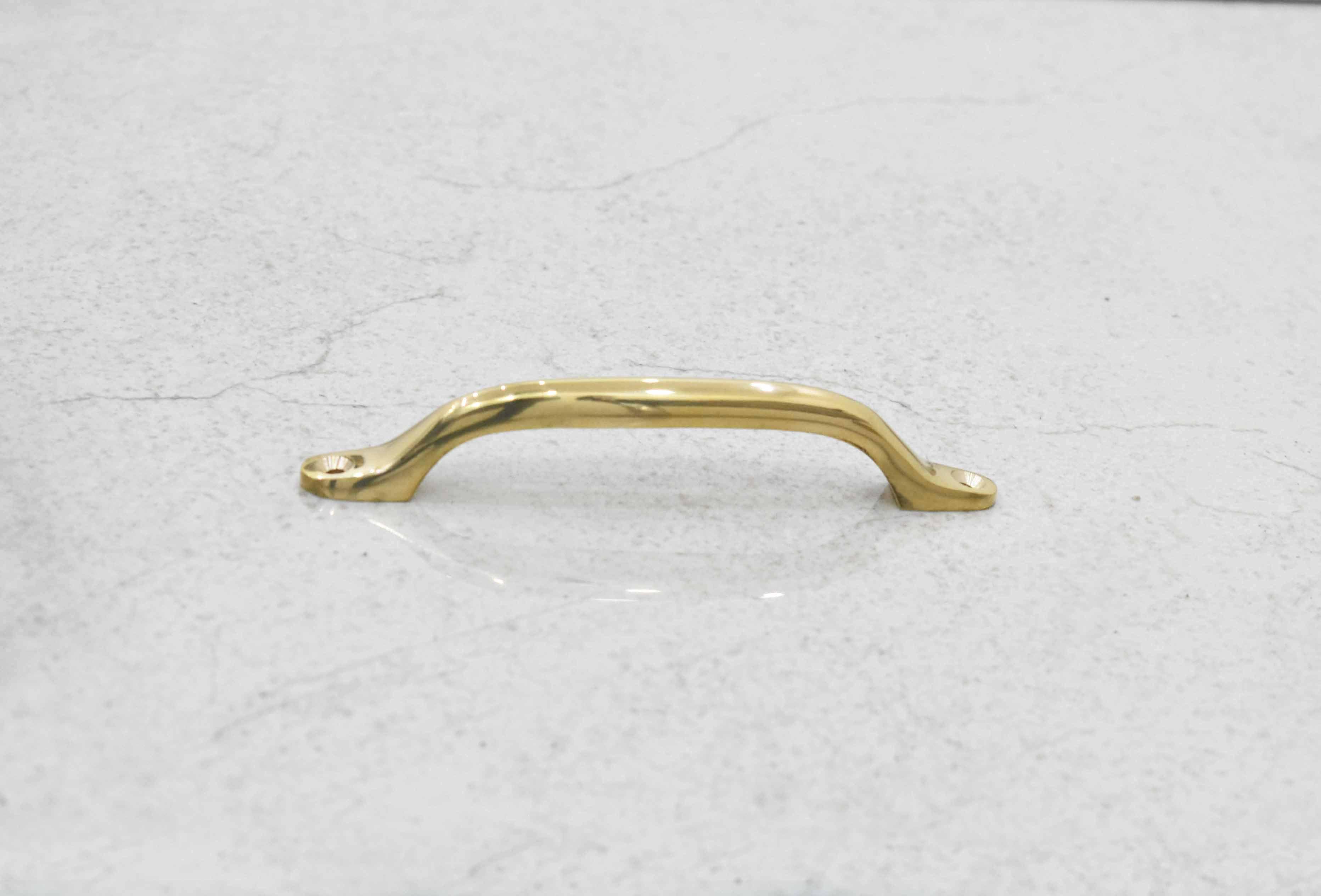 Small Bow Pull - Unlacquered Brass Polished - Stylentdecor