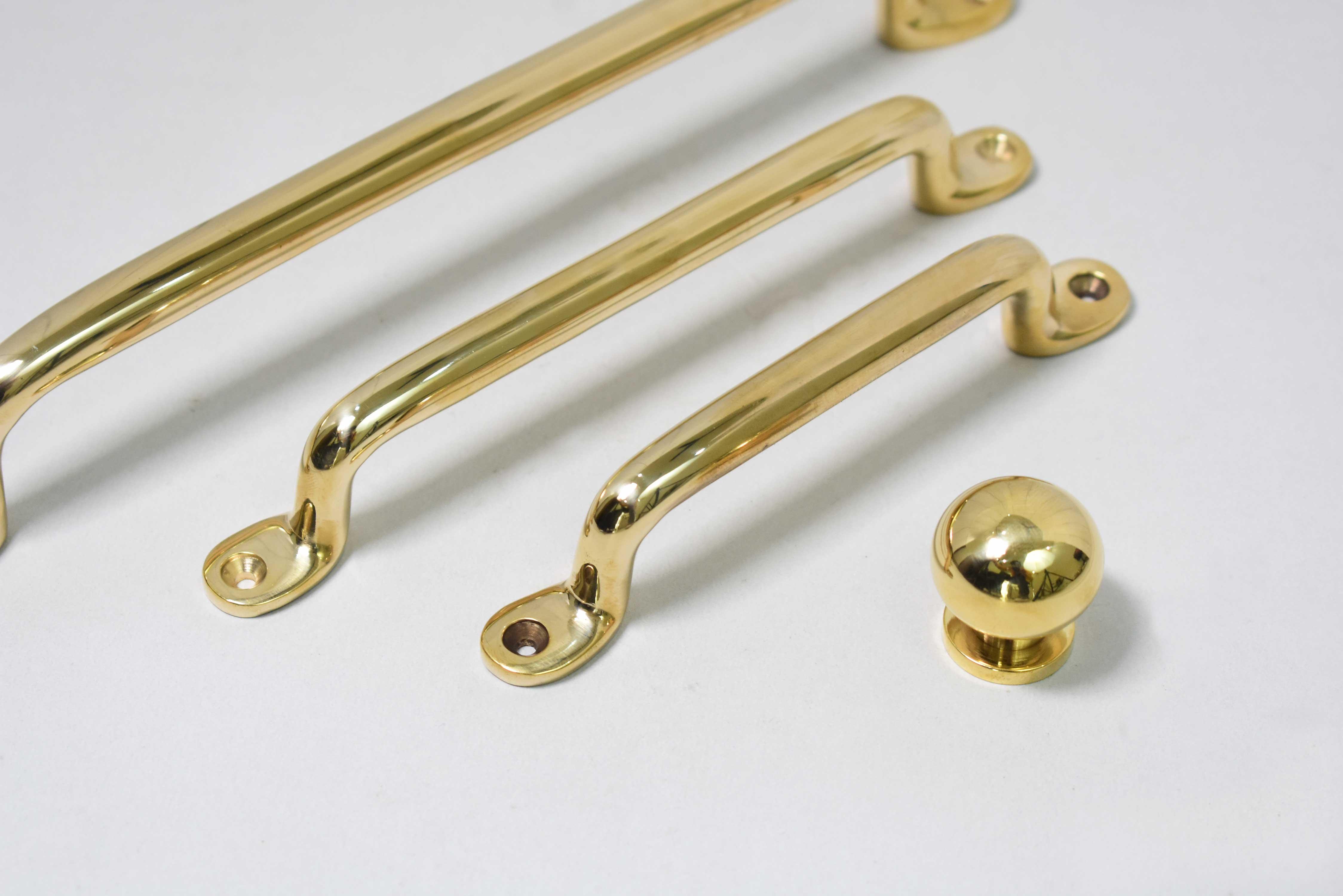 Serene Cabinet Pulls - Unlacquered Brass Polished - Stylentdecor