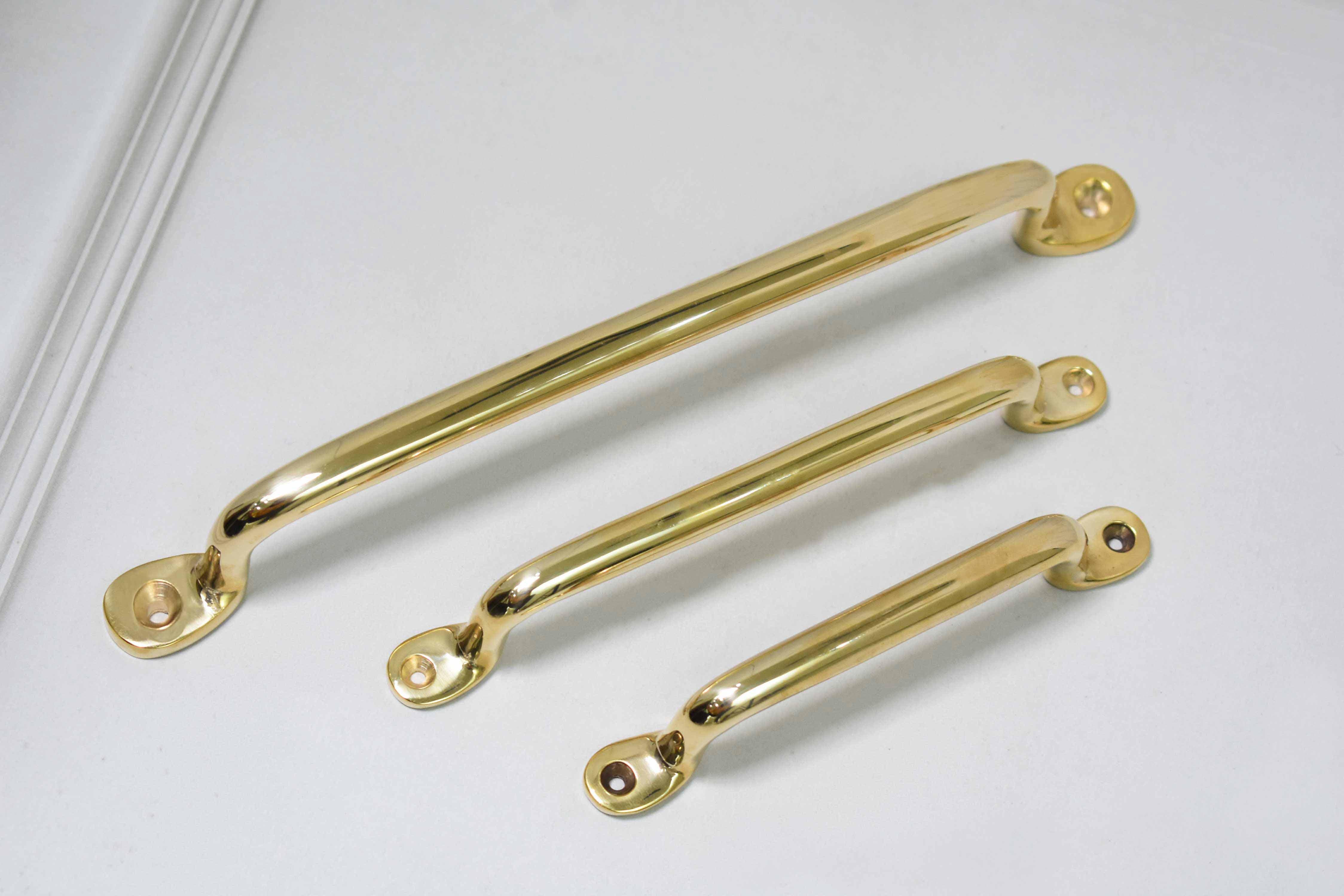 Serene Cabinet Pulls - Unlacquered Brass Polished - Stylentdecor