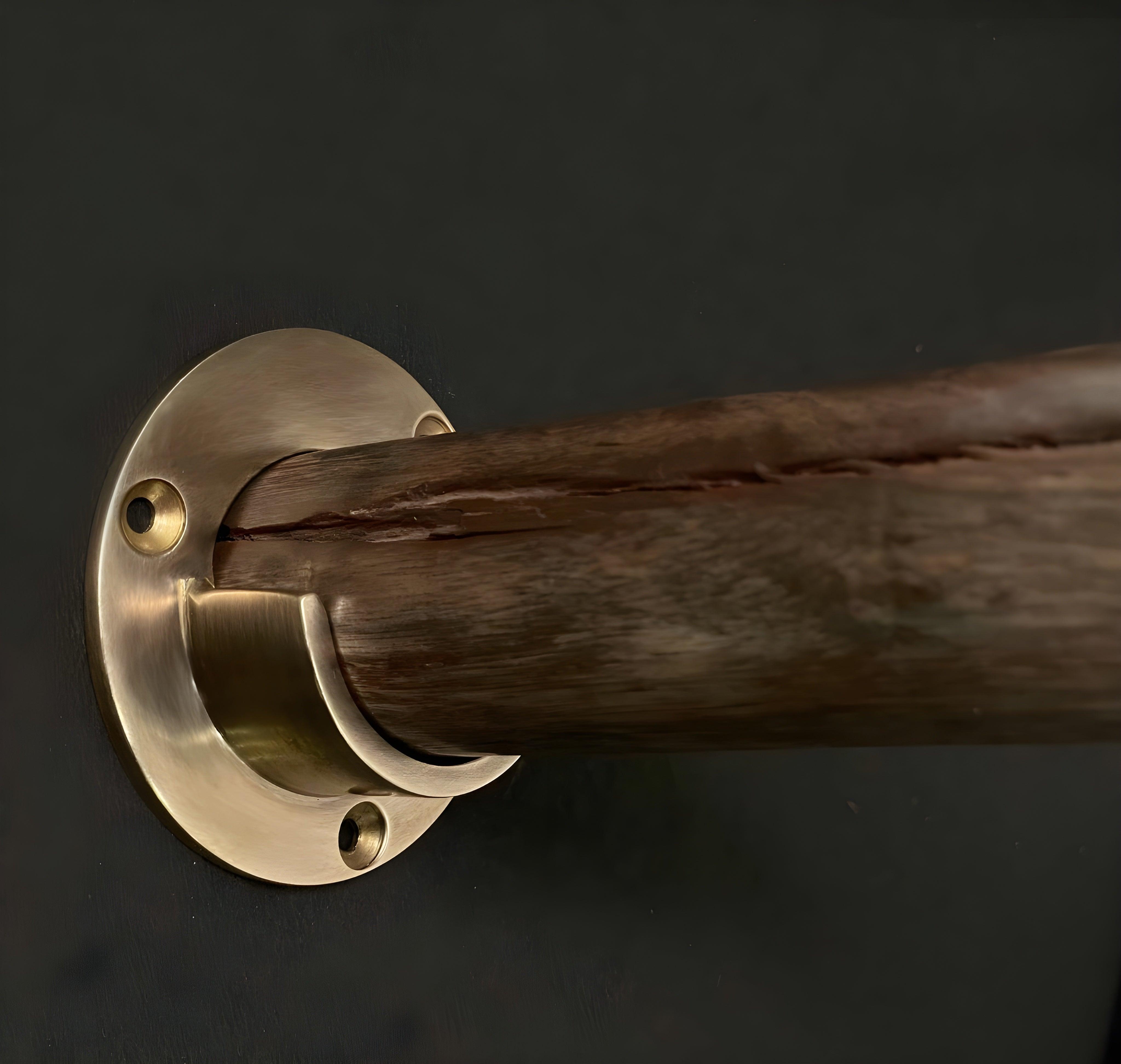 Closet Rod Opened Bracket for 1-1/4"- Antique Brass - Stylentdecor