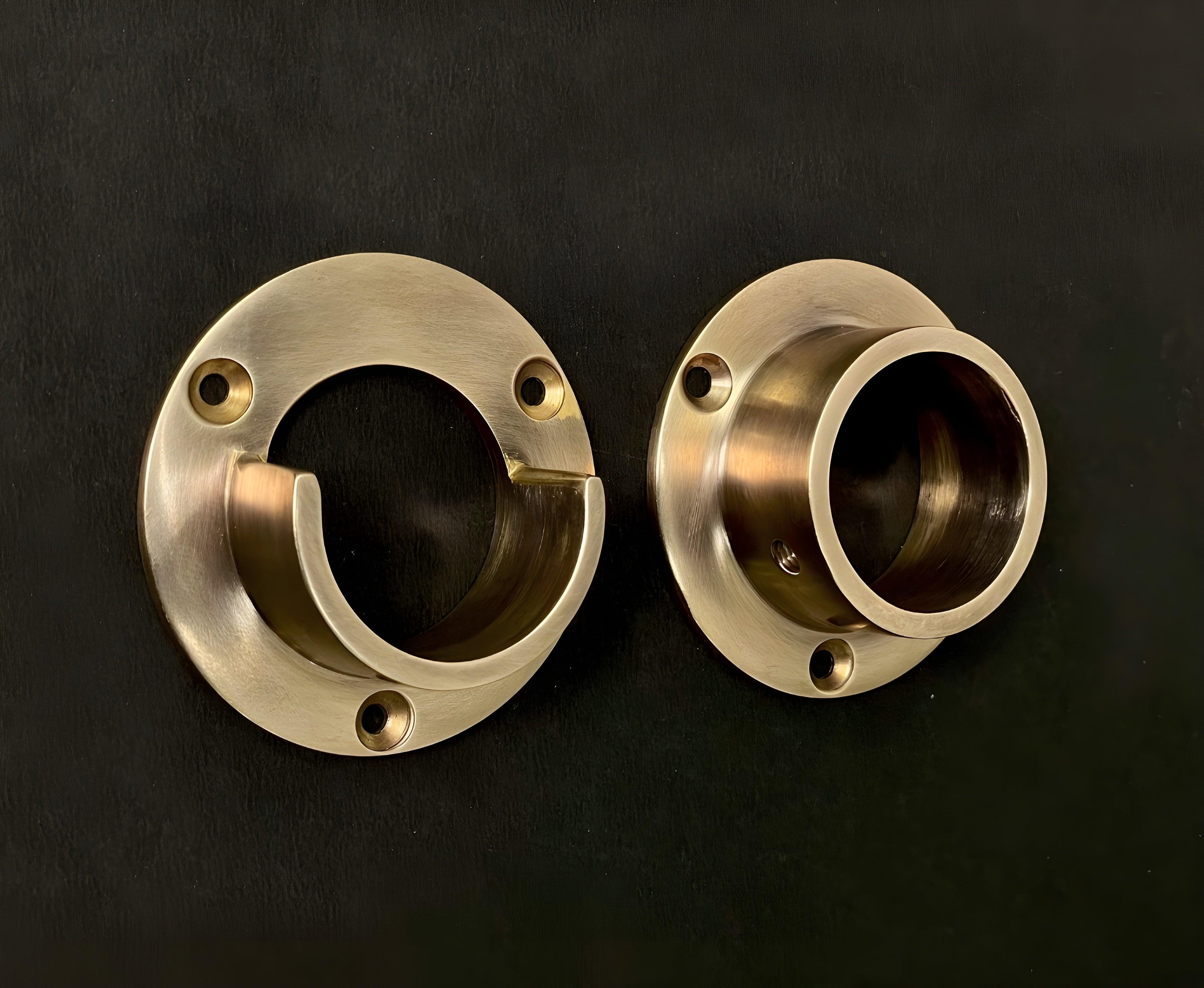 Closet Rod Bracket Set for 1-1/4"- Antique Brass - Stylentdecor