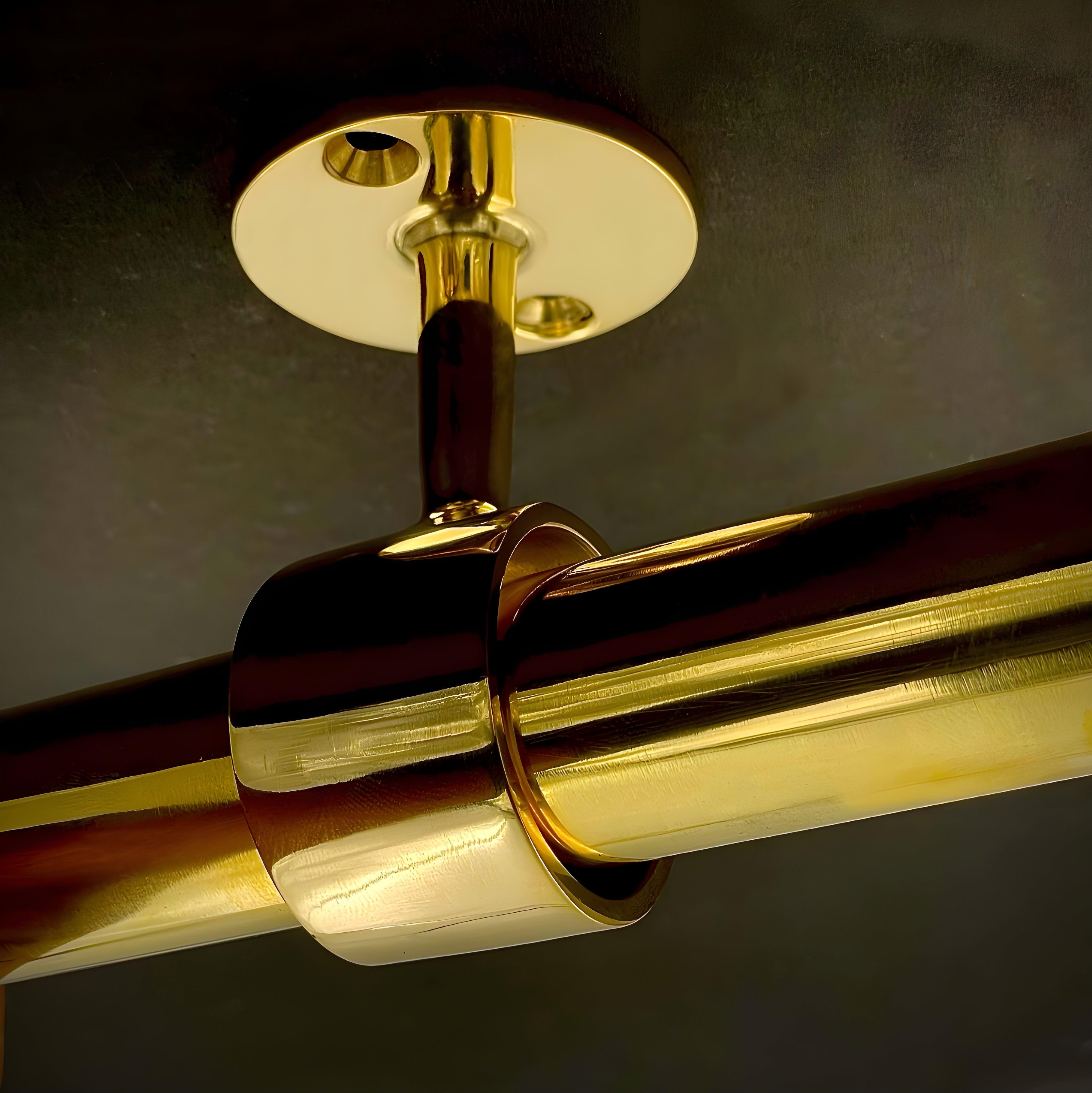 Closet Rod Through Bracket for 1-1/4"- Unlacquered Polished Brass - Stylentdecor