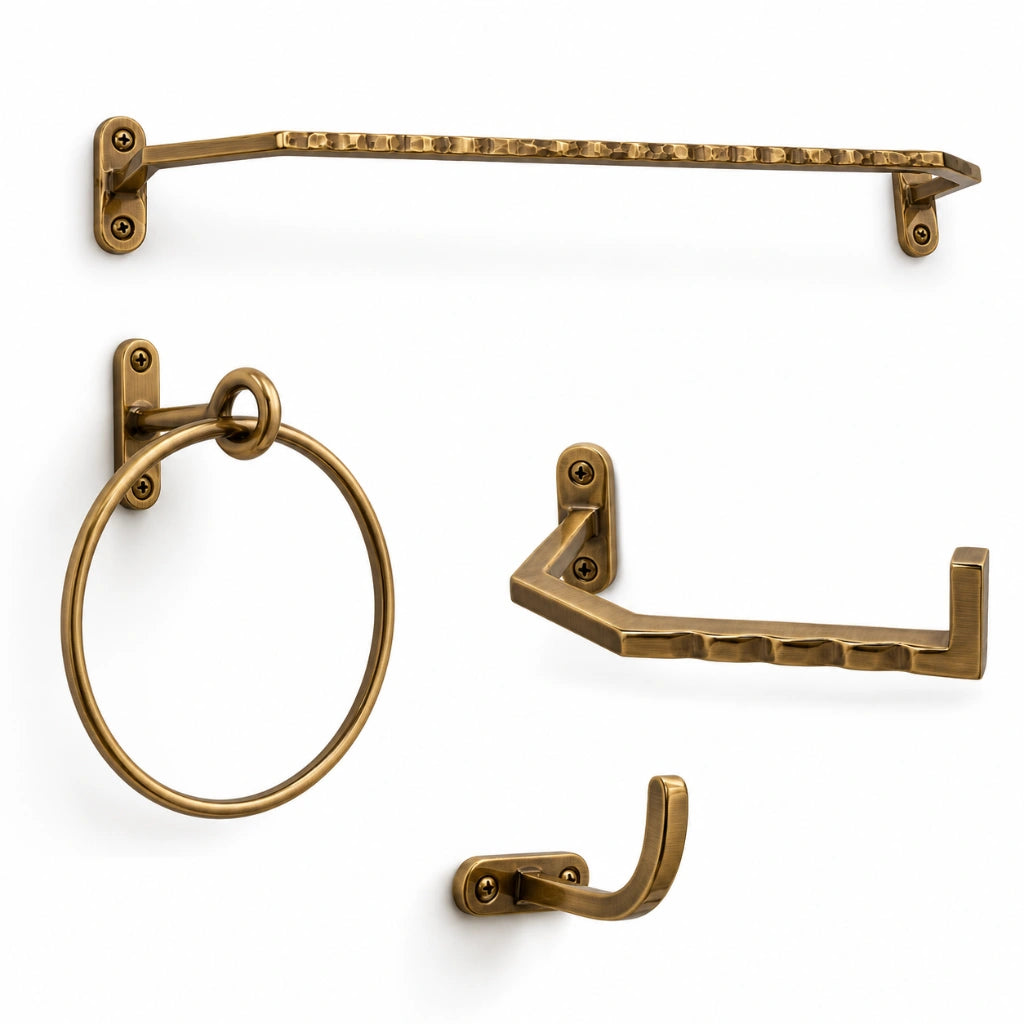 antique brass minimalist bathroom accessories