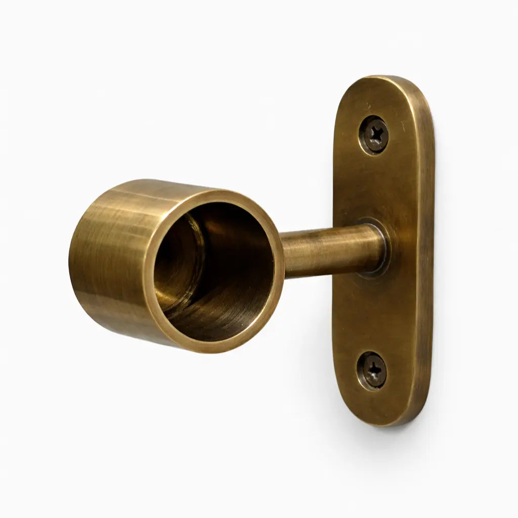 brass antique bracket for pot rail, curtain rod and curtains
