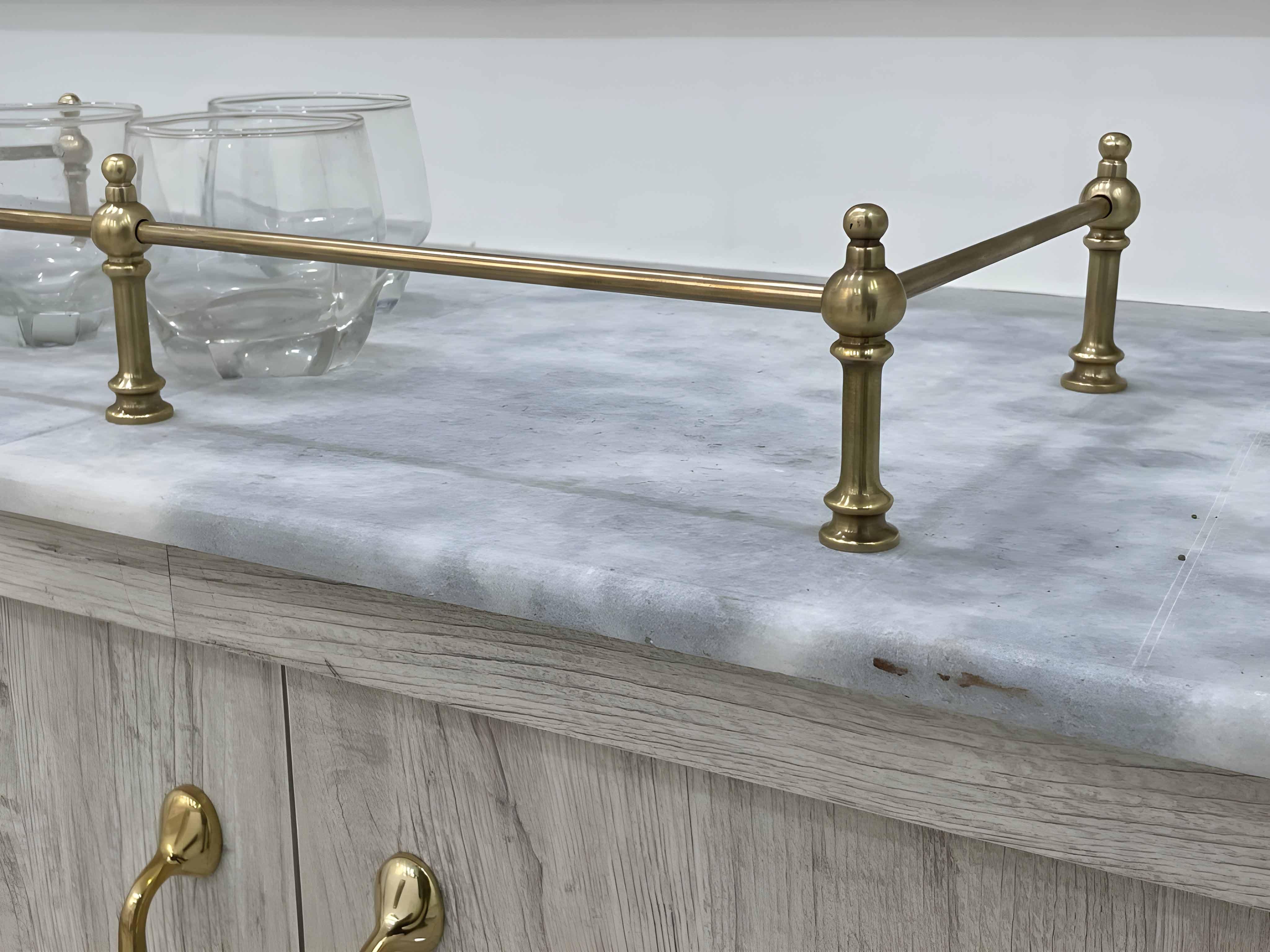 Victorian Brass Gallery Rail - Antique Brass By Hand - Stylentdecor