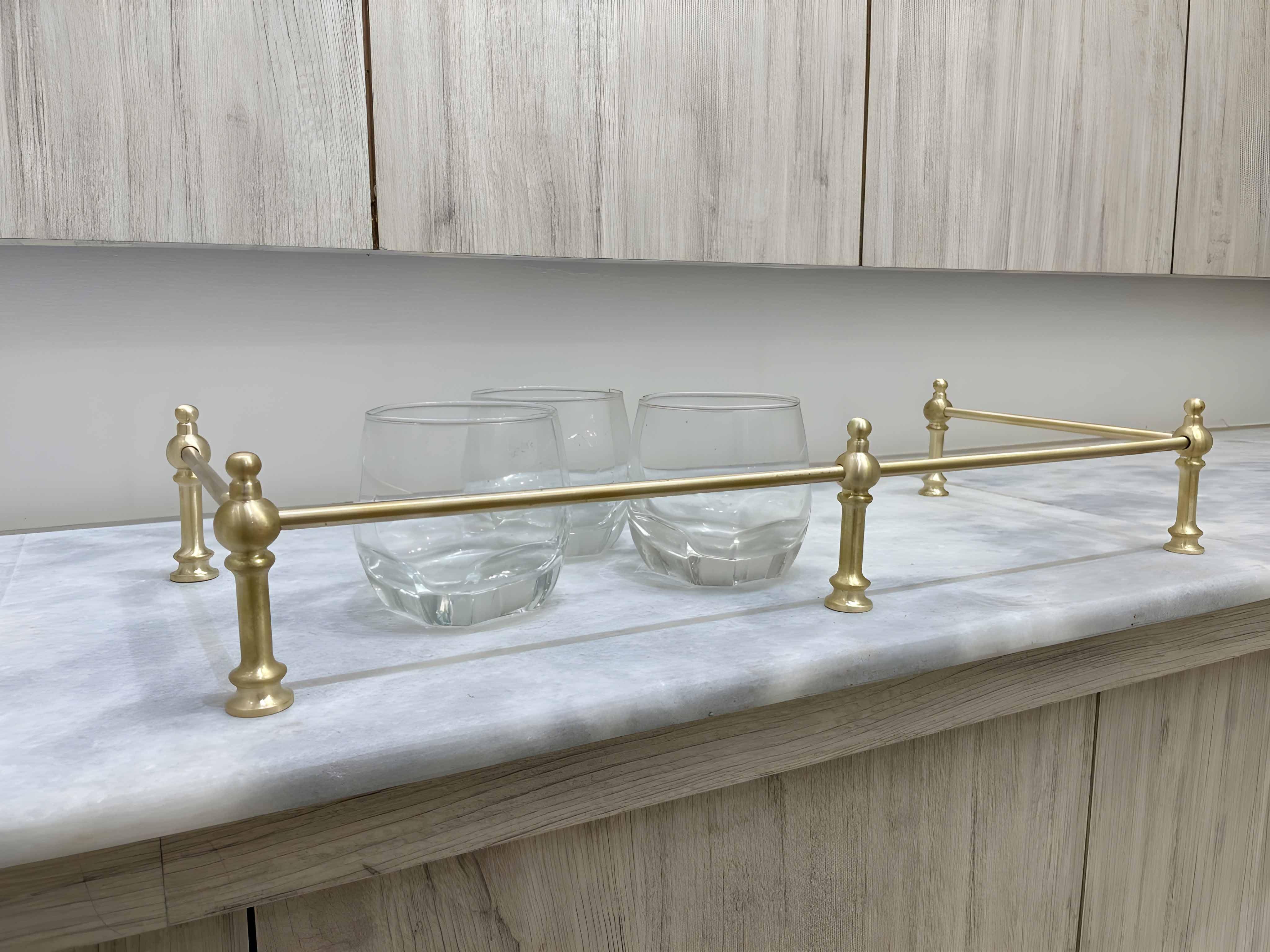 Victorian Brass Gallery Rail - Brushed Brass - Stylentdecor
