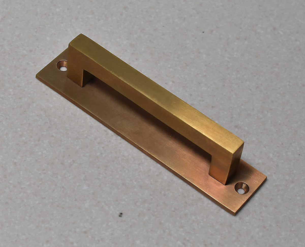 Rectangular Drawer Handles Brass Antique Rectangle Drawer Pulls with Backplate – stylentdecor
